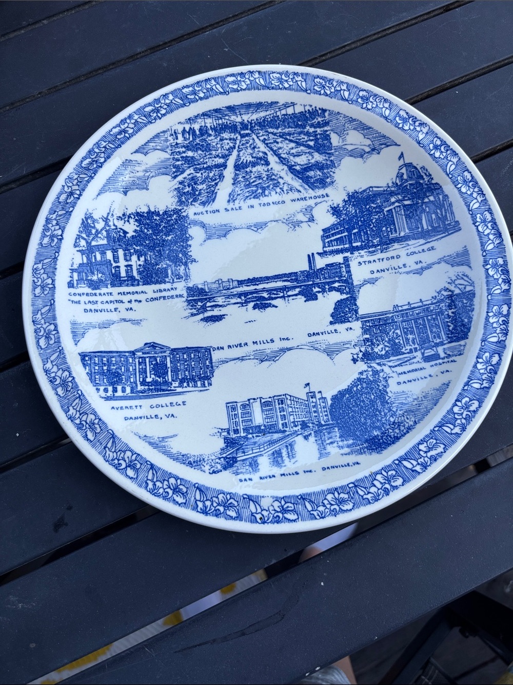 Blue Scenic Transferware Decorative Plate - Unbranded